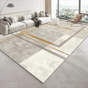 Modern Golden Geometry Carpet