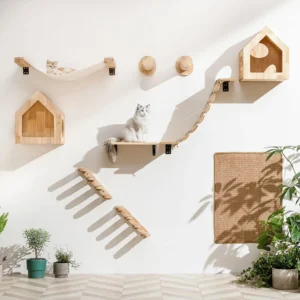 Cat Climbing Wall Mounted Step Stairway Scratching Post