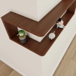 90° Degree Corner Wall Bookshelf