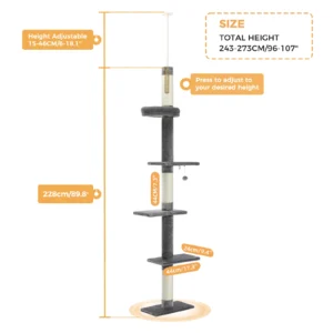 Adjustable Height Cat Tree